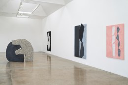 Installation view of &quot;Sam Moyer: Good Friend,&quot; 2021, at Kayne Griffin, Los Angeles