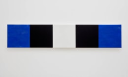 Mary Corse Untitled (Blue, Black, White, Beveled), 2010