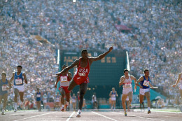 Carl Lewis, Summer Olympics, 1984, Color Photograph