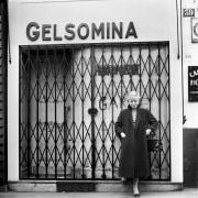 Giulietta Masina in Paris for the opening of La Strada, 1955