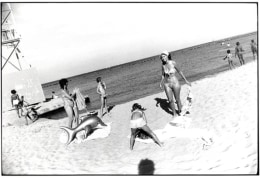 (Beach Scene, Inflatable Dolphin and Garry&#039;s Shadow), &quot;Women are Beautiful,&quot; n.d., 11 x 14 Silver Gelatin Photograph