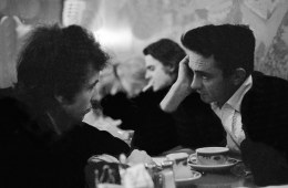 Bob Dylan and Johnny Cash, New Jersey Restaurant, 1965&nbsp;&nbsp;, Silver Gelatin Photograph