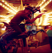 Tom Waits on Carousel, 16 x 20 Archival Pigment Print