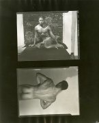(Contact Sheet, Male Nude Seated, Male Nude Backview), ca. 1940s