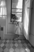 Blonde Girl &amp;amp; Black Dog, Queens, New York, 1962, Silver Gelatin Photograph