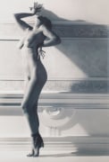 Schattenakt I, (Pose with Shadow I), 1996, Vintage Blue Toned Silver Gelatin Photograph, Ed. of 30