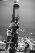 Wilt Chamberlain Dunks Over Bill Russell, Philadelphia 76ers vs. Boston Celtics, NBA Eastern Division Finals, Convention Hall, Philadelphia, 1967, 20 x 16 inches, Ed. of 150