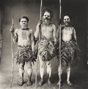 Three New Guinea Men Painted White, New Guinea, 1970