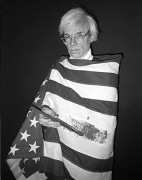 Andy Warhol in American Flag, Madrid, 1983