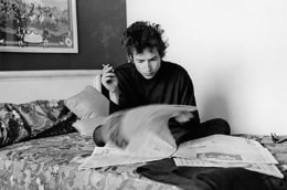 Bob Dylan Reading NY Herald Tribune, Woodstock, NY, 1964