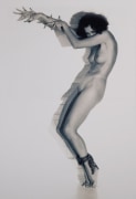 Nathalie Pin Up, 1996, Vintage Blue Toned Silver Gelatin Photograph, Ed. of 30