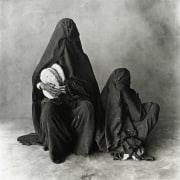 Two Women in Black with Bread, Morocco, 1971, Platinum Palladium Photograph, Ed. of 21