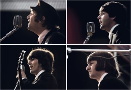 The Beatles on stage, photomontage, July 1965, C-Print