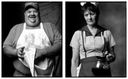 Barbeque Chef / Truck Stop Waitress, 2007 / 2002, 20 x 32-1/2 Diptych, Archival Pigment Print, Ed. 20