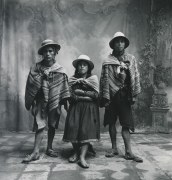 Two Men and a Woman (Neg. 1401), Cuzco, 1948, Vintage Silver Gelatin Photograph, Ed. of 7