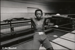 Miles Davis (in His Corner of the Ring), 1971, 11 x 14 Silver Gelatin Photograph
