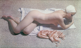 Nude Laying on Towel, c. 1937, Color Carbo Photograph