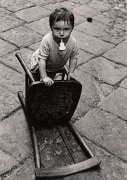 Little Boy with a Chair, Naples, 1960, 11-3/16 x 7-13/16 Vintage Silver Gelatin Photograph