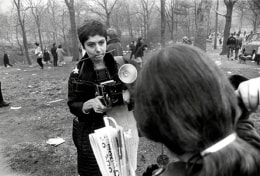(Diane Arbus Photographing in Central Park, Daffodil in Teeth), n.d., 16 s 20 Silver Gelatin Photograph