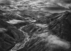 The Brooks Range Mountains, Close to the Achillik area, not Far From the Coastal Arctic Plain, 16 x 20 inches, Silver Gelatin Photograph