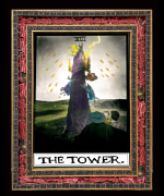 The Tower, 2021, Hand Colored Photographic Scultpure
