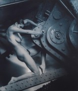 Working Woman, 1991, Vintage Blue Toned Silver Gelatin Photograph, Ed. of 30