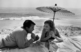Gregory Peck &amp; Deborah Kerr on the Malibu location of Beloved Infidel, 20th Century Fox Studios, 1959