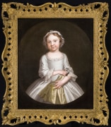 JOHN WOLLASTON (about 1710&ndash;about 1775), &quot;Portrait of Isabella Morris,&quot; about 1755. Oil on canvas, 30 1/8 x 25 1/8 in. Showing period rococo pierced gilded frame.