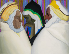 JOSEPH STELLA (1877&ndash;1946), &quot;Africans,&quot; 1930. Oil on canvas, 28 3/4 x 36 1/4 in.