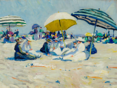 JANE PETERSON (1876&ndash;1965) &quot;Beach Scene, Gloucester,&quot; about 1916. Oil on canvas, 18 x 24 in.