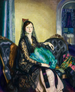 Image of George Wesley Bellows's Portrait of Elizabeth Alexander, oil on canvas, 53 x 43 inches, painted in 1924