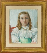 CHILDE HASSAM (1859&ndash;1935), &quot;Elizabeth Wolcott Tuckerman,&quot; 1892. Pastel on paper, 17 x 14 in. Showing gilded Louis XVI-style frame and mat.