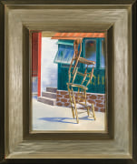OSVALDO LOUIS GUGLIELMI (1906&ndash;1956), &quot;Tumblers, 1942. Oil on composition board, 10 x 8 in. Showing gilded Modernist frame.