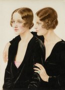 WINOLD REISS (1886&ndash;1953), &quot;Twins.&quot; Pastel on Whatman board, 30 x 21 3/4 in.