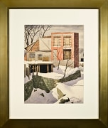 Z. VANESSA HELDER (1904&ndash;1968), Alterations, about 1948. Watercolor on paper, 19 1/2 x 14 3/4 in. Showing gilded frame and window mat.