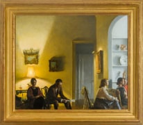 JOHN KOCH (1909&ndash;1978), &quot;The Concert,&quot; 1954. Oil on canvas, 25 x 30 in. Showing gilded Modernist frame.