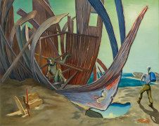 OSVALDO LOUIS GUGLIELMI (1906&ndash;1956), &quot;An Odyssey for Moderns,&quot; by 1943. Oil on canvas, 24 x 30 in.