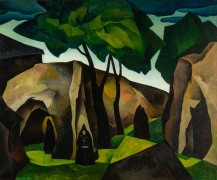WILLIAM S. SCHWARTZ (1896&ndash;1977), &quot;The Old Monastery Wall,&quot; 1927. Oil on canvas, 30 x 36 in.