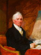 GILBERT CHARLES STUART (1755&ndash;1828), &quot;Portrait of Barney Smith,&quot; about 1825. Oil on wood panel, 39 x 29 1/4 in.