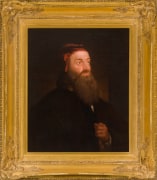 WASHINGTON ALLSTON (1779&ndash;1843, &quot;Head of a Jew,&quot; 1817. Oil on canvas, 30 x 25 in. Showing period gilded cove frame.