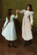 LILLA CABOT PERRY (1848&ndash;1933), &quot;Children Dancing, II, 1895. Oil on canvas, 48 x 33 1/2 in.