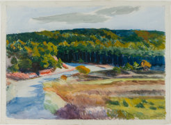 EDWARD HOPPER (1882&ndash;1967), &quot;Longnook Valley,&quot; 1945. Watercolor and pencil on paper, 20 x 28 in.