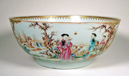 Rare Chinese Export Famille Rose Porcelain Bowl