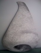 Nose, 2003. Graphite on rag board gessoed to wood, 22 3/4 x 16 inches. MP 149