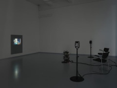 Tris Vonna-Michell. Postscript III (Berlin), 2014. Installation view at Metro Pictures, New York, 2014.