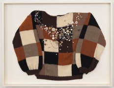 Sweater 1 (Chess player 1), 2010. Wool sweater, 35 x 45 x 3 3/4 inches (framed) (88.9 x 114.3 x 9.5 cm). MP 79