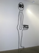 Yes / No, 2009. Wall drawing, 178 x 54-1/2 inches (452.1 x 135.9 cm). MP 61