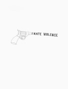 Olaf Breuning, I Hate Violence, 2008. Graphite on paper, 11 x 8-1/2 inches (27.9 x 19.1 cm). MP D-129
