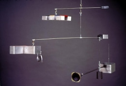 Repressed Spatial Relationships Rendered as Fluid, No. 2: School System Work Net (With Flashback), 2002. Aluminum , steel, radio, speaker, plexi-glass. MP 02-14