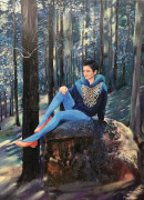 Paulina Olowska painting 'Blue Forest'